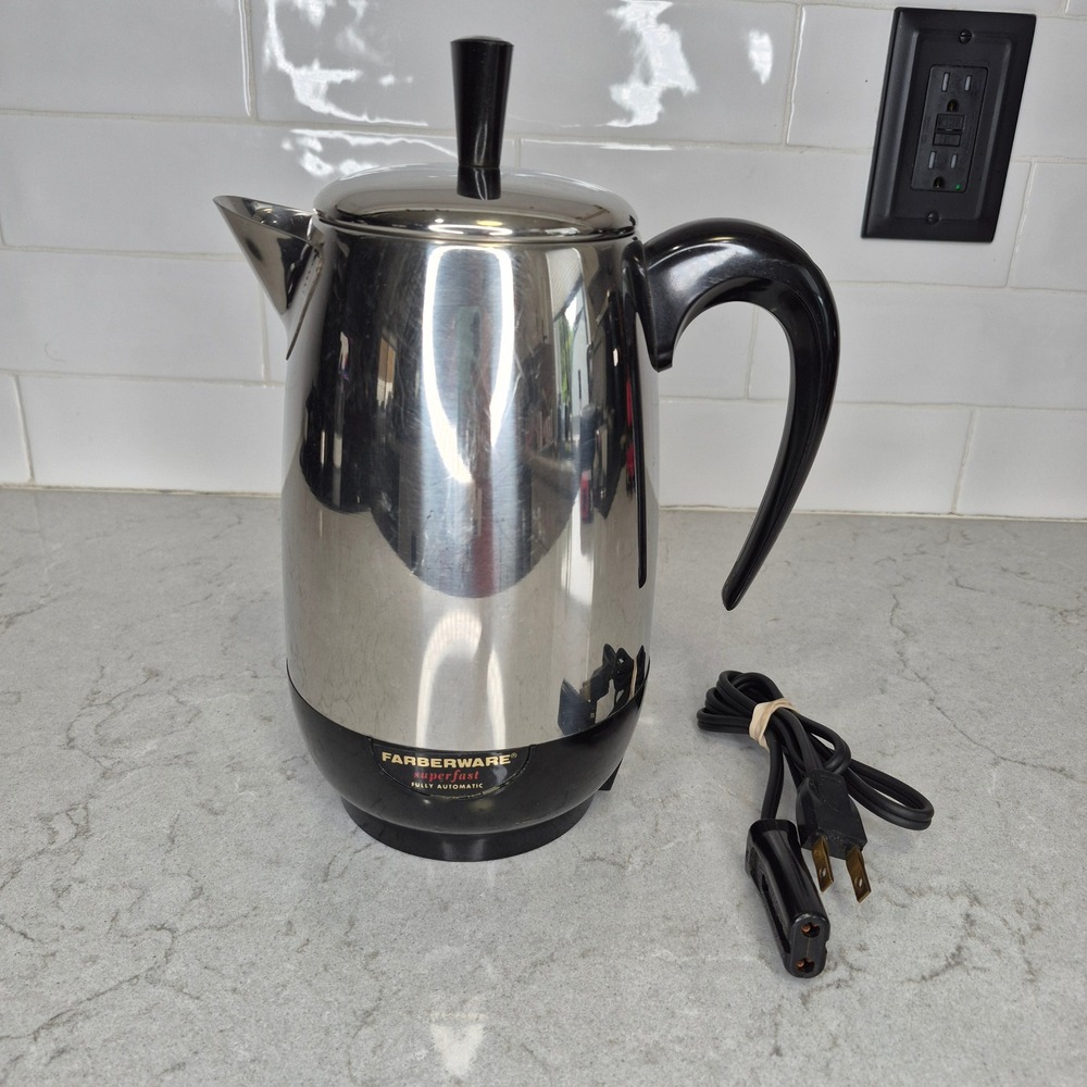 Farberware Coffee Percolator‎ Superfast 8 Cup Silver